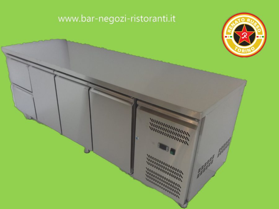 banco refrigerato con cassettiera