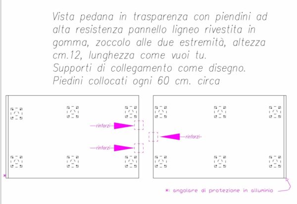 Pedane per bar su misura